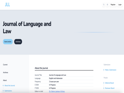 Journal of Language and Law